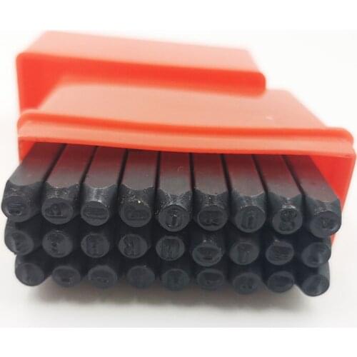 27pcs/set 26 Letters A-Z 2mm Punch Leather Tool Stamp Punching Holes Handmade DIY Carving Seal Carbon Steel Tool