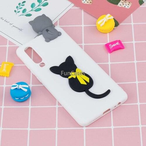 3D Cartoon Silicone for Samsung Galaxy A70 Cases Minnie Sweet Cat Rabbite Bunny Unicorn Stitch Bottle for Samsung A70 Cover