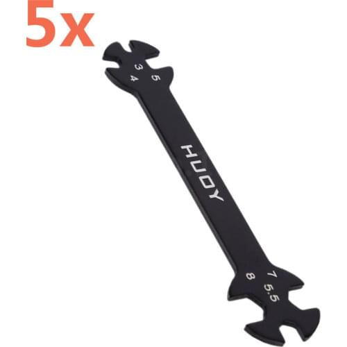 5Pcs RC Car Parts Hudy Special Tool Wrench For Turnbuckles & Nuts 181090 3 4 5.5 7 8MM 1/5 1/8 1/10 M3 M4 M5.5 M7 M8 Nut Screw