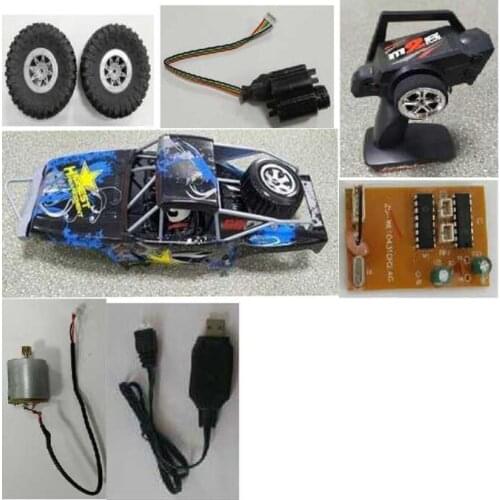 WLtoys 104310 RC car parts tire battery server housing receiving motor remote controller car shell Charging line