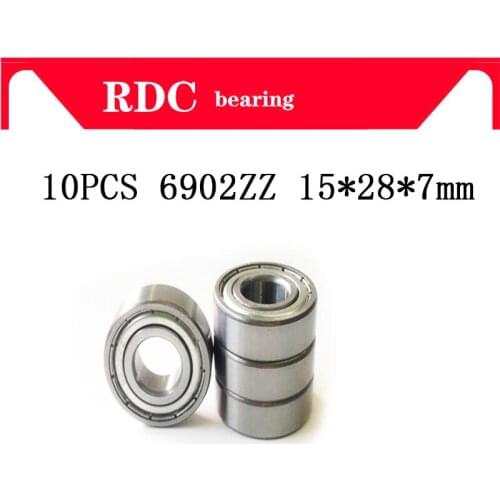 Free Shipping 10pcs/Lot ABEC-5 6902ZZ 6902ZZ 6902 ZZ High quality 15x28x7mm Metal Shielded Deep Groove Ball Bearing