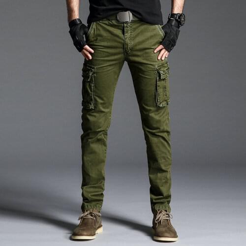 Nice Cotton Mens Cargo Pants Army Tactical Pants Male Multi-pocket Outwear Straight Trousers Military Pant Men Pantalon Homme