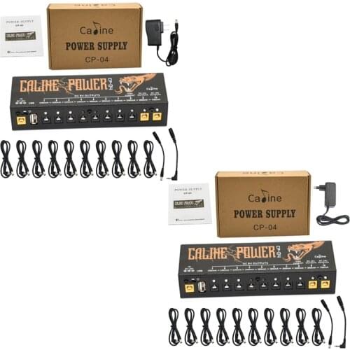 Caline Cp-04 Guitar Pedal Power Supply 10 Isolated Output Power Tuner Short Circuit /Overcurrent Protection Guitar Effect Power