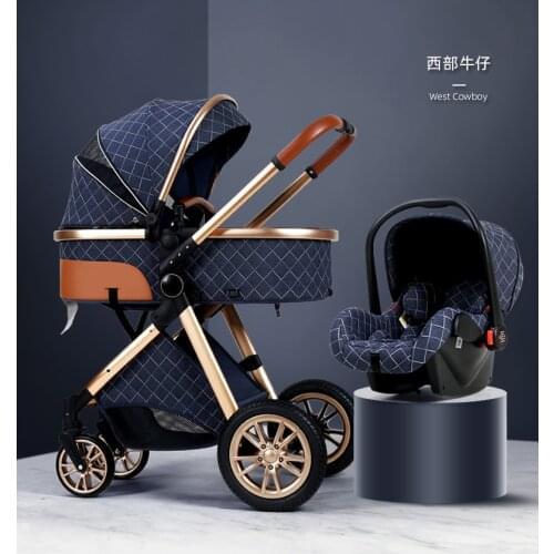 Baby Stroller High Landscape Light, Sitting, Lying, Folding And Shock Proof Two-way Baby New Baby Stroller