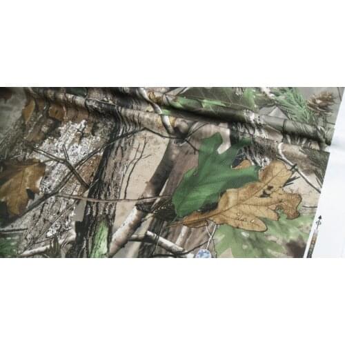 1.55M Width Elastic Knitted Mesh Camo Fabric Polyester Cotton Bionic Tree Camouflage Cloth for T-shirt Skirt Casual Pants