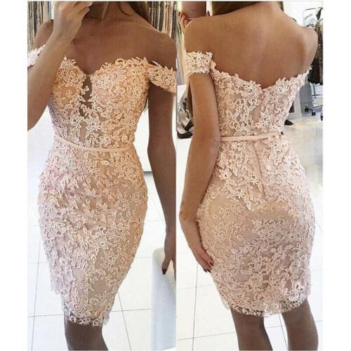 Hot 2019 New Style Women Dresse Bandage Bodycon Casual Sleeve Evening Solid Club Sheath Lace Slash Neck Mini Dress Party Fashion