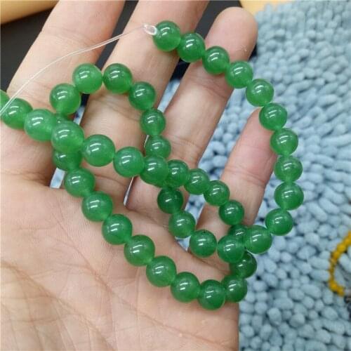 Wholesale 4/ 6/8/10/12mm Green Stone Round Shape Natural Stone Beads For Jewelry Making DIY beads Bracelet