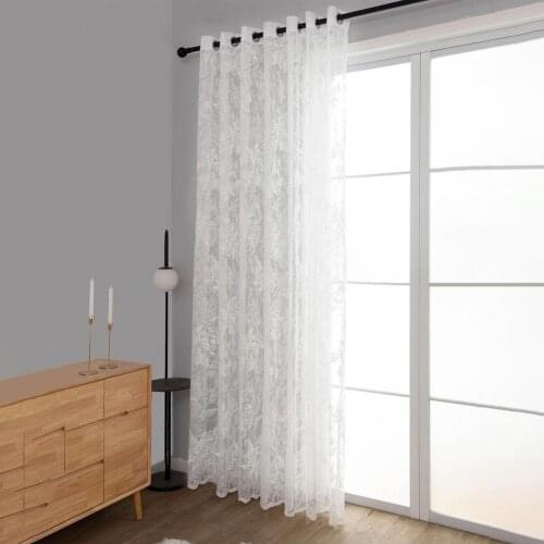 Lightweight Durable Semi Sheer Window Treatment Decor Polyester Window Drapes Semi Sheer for Living Room