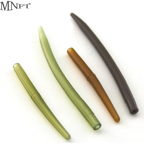 MNFT 20Pcs Fishing Anti Tangle Sleeves Carp Fishing Tackle Tool Soft Rubber Cone Sleeve Green Brown Color