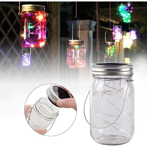 LED Fairy Light Kit Solar Powered Bottle Lid Insert Lamp String Home Garden Decor Colorful Jar for Christmas Wedding 10/20 LED