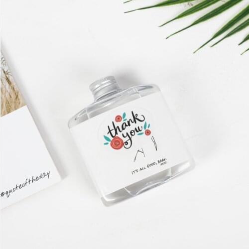 Free Shipping 600pcs/lot white round cute creative thank you business sealing sticker scrapbook postcard student sealing sticker