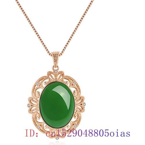 Jade Water drop Pendant Gemstone Natural Chinese Women Necklace Agate Charm Jewelry Gifts 925 Silver Chalcedony Amulet Fashion