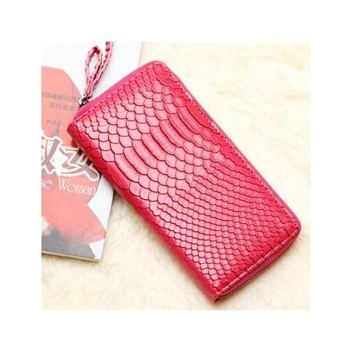 New Fashion Women Wallets Cards Holder Serpentine Snake Skin PU leather Lady Handbags Money coin purse Clutch Zipper Wallet Bags