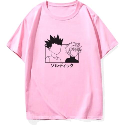 Janpanese Anime Hunter X Hunter TShirt Womens T-shirt Summer Graphic Tees Unisex Killua Zoldyck Gon Printed T-shirt Summer Tops