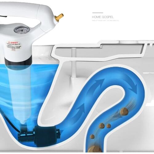 Portable Inflatable Pipe Clogged Remover Sewer Toilet Plungers Dredge Home One Shot Kitchen Floor Blaster Air Drain Cleaning Too