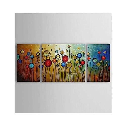 Hand Painted Modern Abstact Wall Canvas Art Decoration Oil Painting on Canvas 3pcs Wall Pictures for Living Rooms Without Frame