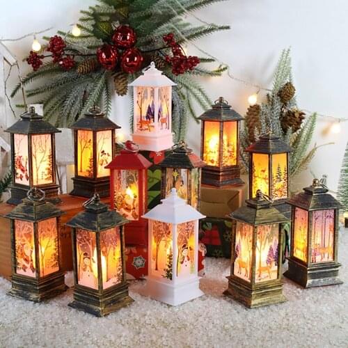 Santa Claus Snowman Lantern Light Christmas Decor Xmas Gifts 2021 New Year 2022