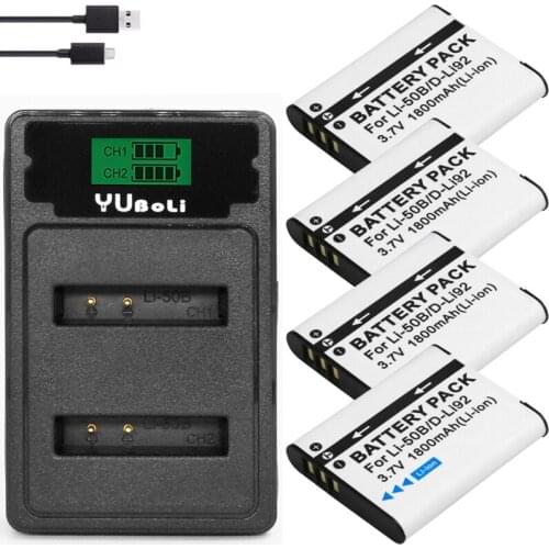 Type c charger + Li-50B LI50B li 50B D-LI92 Battery for OLYMPUS SP 810 800UZ u6010 u6020 u9010 SZ14 SZ16 D755 u1010 SZ30 SZ20
