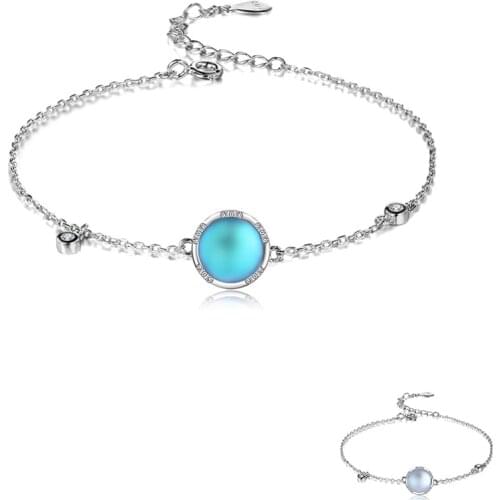 ZEMIOR Moonstone Series Women Brecelet S925 Sterling Silver Inlay Cubic Zirconia Day And Night Two Type Brecelets Jewelry 2021