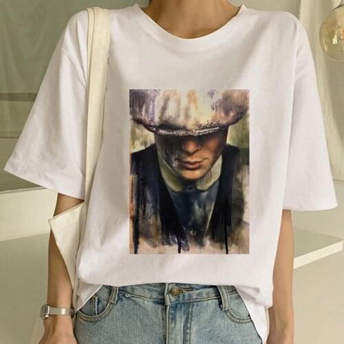 Peaky Blinders T-Shirts Funny Women Tshirt Harajuku Women Tshirt Fashion O Neck White Shirt Streetwear Styles Tshirt Tee