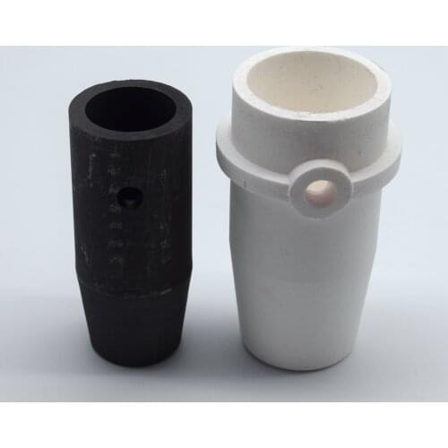 1Set Quartz Graphite Crucible Sleeve Ceramic Induction Melting Furnace For Gold Silver Jewelry