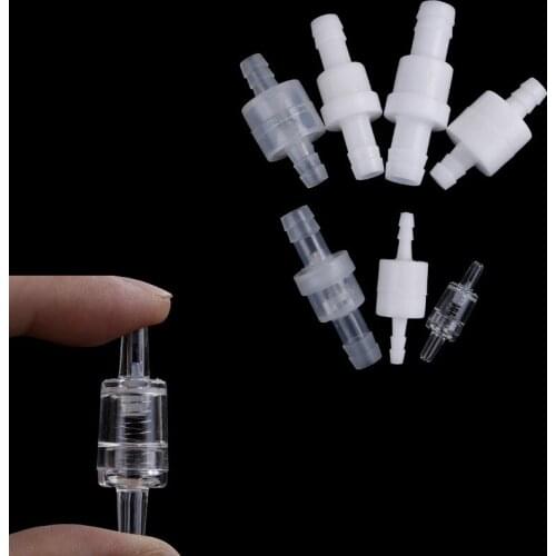 1Pc 4 / 6 / 8 / 12mm Plastic One Way Inline Check Valve Gas Air Liquid Water Fluids Valve