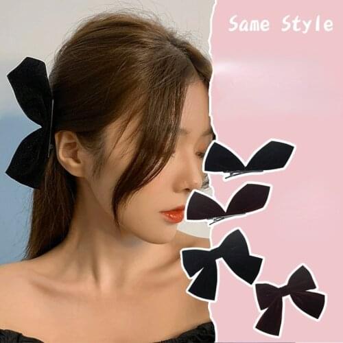 1PC Fashion Barrette Bow Hair Clip Half-piece Side Clip Velvet Hair Band Korean Hairpin Headwear Hairgrips Hair Accessories Hot