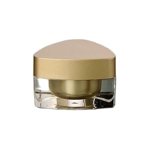 15g gold acrylic triangle shape cream bottle,cosmetic container,,cream jar,Cosmetic Jar,Cosmetic Packaging