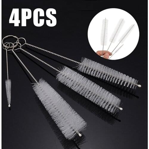 4pcs Bottle Cleaning Brush Household Water Cup Teapot Drinking Bottle Cleaning Brush Pacifier Kettle Spout Tube Cleaning Brush