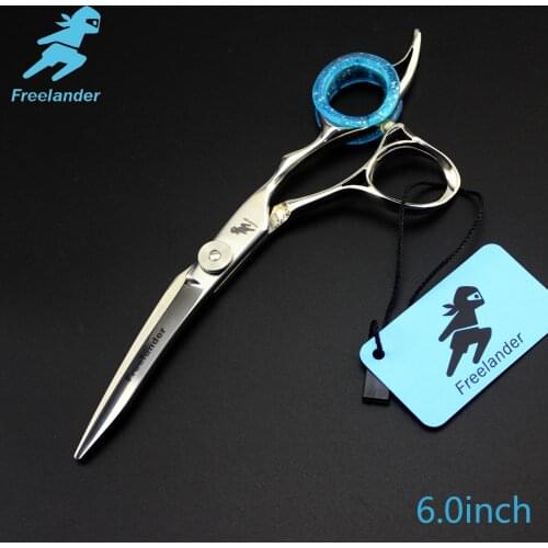 6.0in. Freelander Profissional Hairdressing Scissors Hair Cutting Scissors Set Barber Shears High Quality Salon silver color