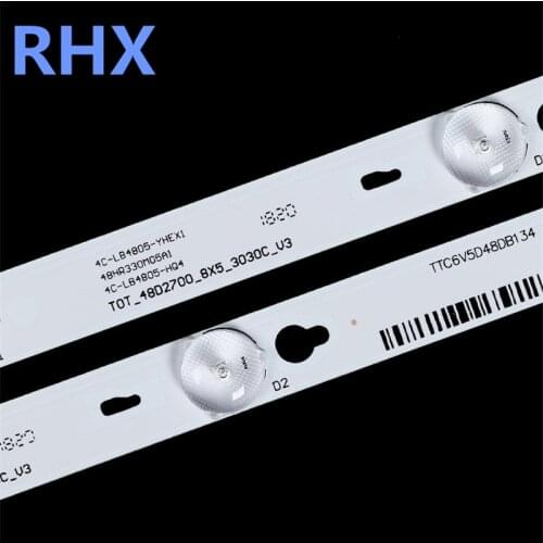 8pcs LED Backlight strip For THOMSON 48FA3203 48FS3003 48FA5413 48FA5403 48FS3750 48HR330M05A1 V2 B48A858U LE48M4S10 48FS3750
