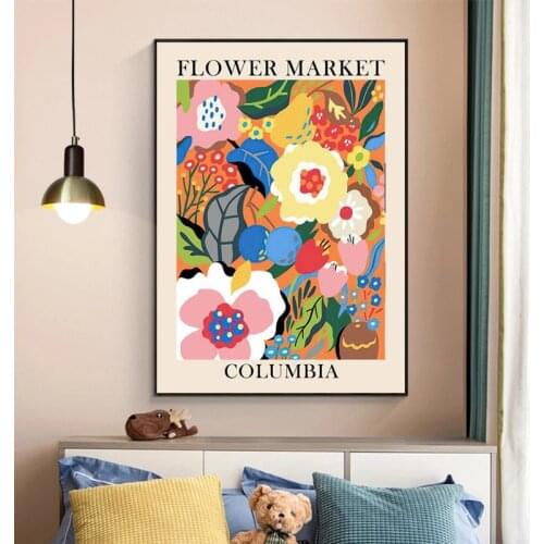 Matisse Abstract Colorful Flowers Nordic Wall Art Canvas Painting Posters and Prints Living Room Decoration Wall Pictures