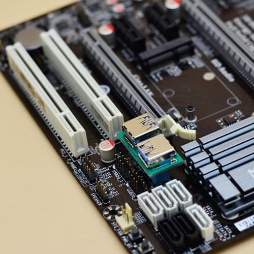 USB3.0 adapter 19-pin expansion card ultra-short dual-port USB3.0 built-in dual USB3.0