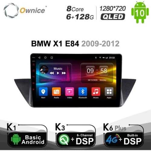 6G+128G Ownice Android 10.0 Car Muiltmedia radio player 1 Din for BMW X1 E84 2009 - 2012 video Stereo Head Unit SPDIF 4G LTE