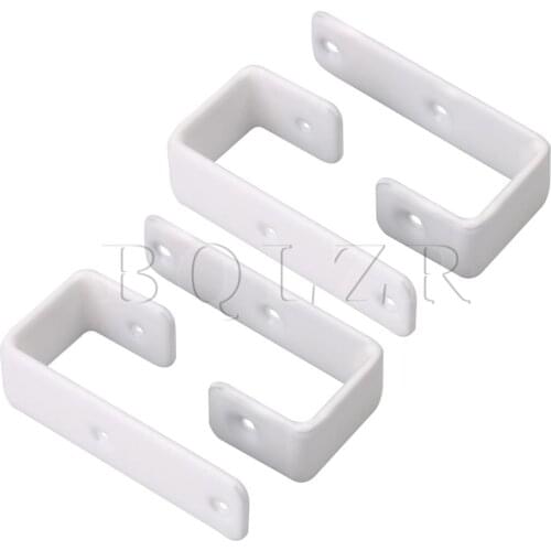 BQLZR 4Pcs Hardware 7 Shape Bunk Bed Ladder Hook for Bed Home School White