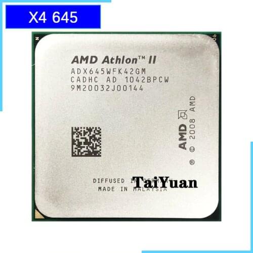 AMD Athlon II X4 645 3.1 GHz Quad-Core CPU Processor ADX645WFK42GM Socket AM3