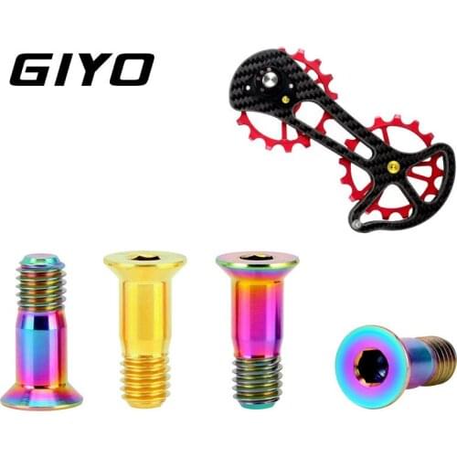 GIYO Bicycle Colour Rear Derailleur Screw Titanium Alloy Iamok Bike Parts 34.9g Guide Wheel Fixing Screws