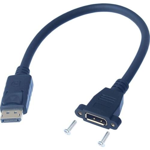 V1.2 4Kx2K DP male to female M/F displayport male to displayport female socket panel mount extension cable 0.2m