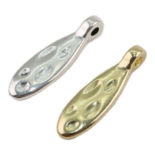 Eruifa 20pcs 7*23mm Long Tear Drop gold/Silver plated Zinc alloy Charms Pendant Jewelry DIY Necklace Bracelet Earrings 2 colors