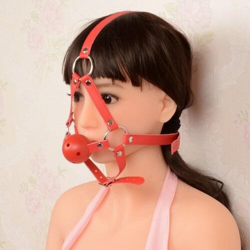 Flirting BDSM Bondage Mouth Plug Restraints Open Mouth Gag Ball Oral Fixation Stuffed Adults Games Sex Toys for Women Couples