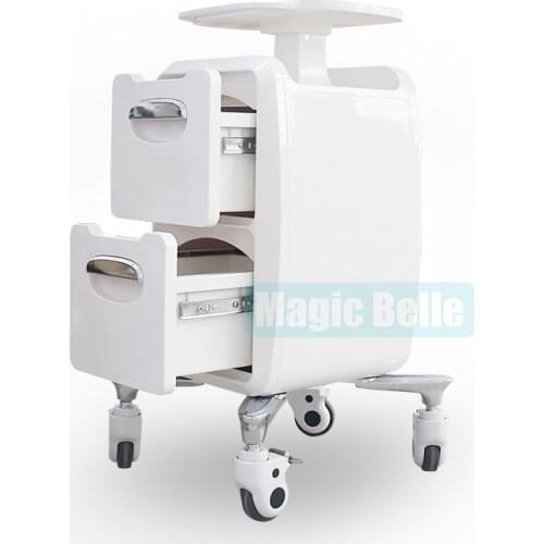 Korea technology rolling trolley salon and spa use moving stand trolley for beauty machine display with wheel