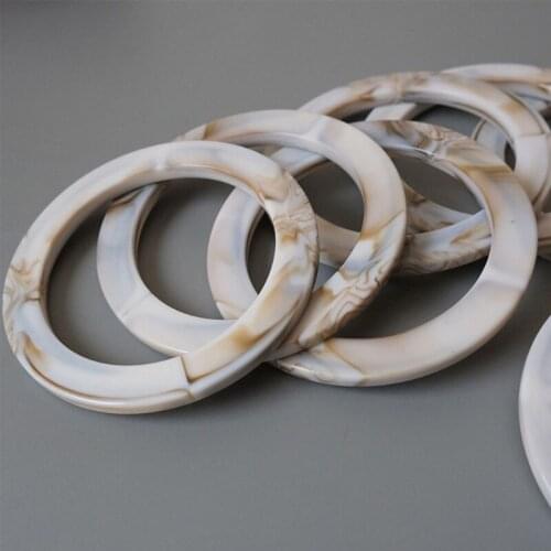 New 2pcs Ring Design Resin Purse Handle for Bag Making Handle Replacement DIY Crafts Women Girls Bags Parts Accessory 2021