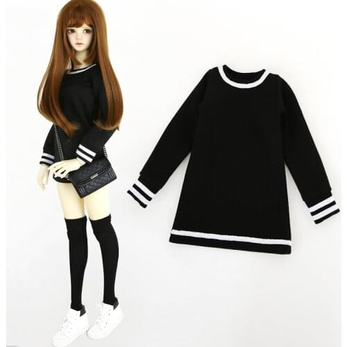 M0189 children handmade toy 1/4 1/3 uncle Doll clothes BJD/SD doll props Accessories black College wind lady dress 1pcs