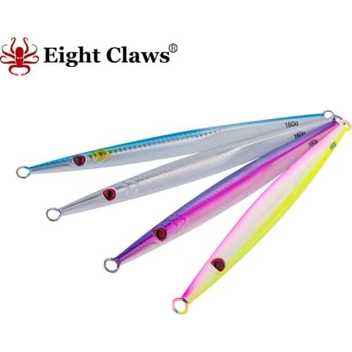 EIGHT CLAWS 60g 80g 160g 200g 250g 300g Metal Jig Spoon Artificial Bait Slow Jig Hard Wobbler Bass Fishing Lure Casting Swimbait