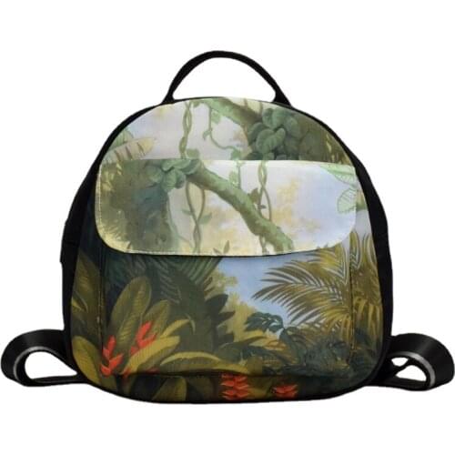 Oxford Mini Backpack Women Art Print Travel Backpacks Teenager Girls School Student Small Square Shoulder Bag Rucksack Mochila