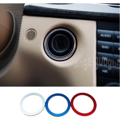Aluminium alloy Car Ignition switch decoration sticker For Mercedes Benz C E GLK CLS GL-class W212 W204 car styling