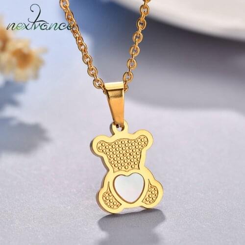 Nextvance Cartoon Animal Necklace Butterfly Bears Deer Dolphin Lion Pendants Gift For Women and Children