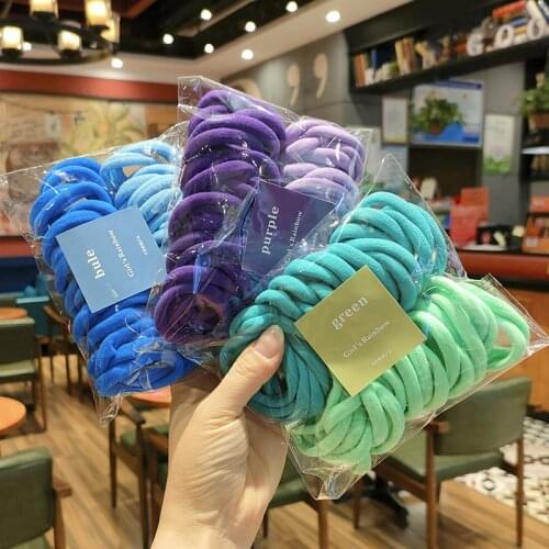 Nylon Elastic Rubber Bands 50Pcs/Set Girls Scrunchie Kids Colorful Hair Loop Ponytail Holder Hair Rope Hair Accessories Headwear