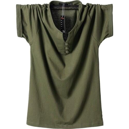 Over size 5XL 6XL mens t shirt button slim fit sumer cotton sports sweat-absorbent short sleeve t shirt top tee