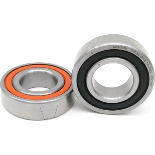 1 Pair MOCHU 7003 7003C 2RZ P4 DBA 17x35x10 17x35x20 Sealed Angular Contact Bearings Speed Spindle Bearings CNC ABEC-7